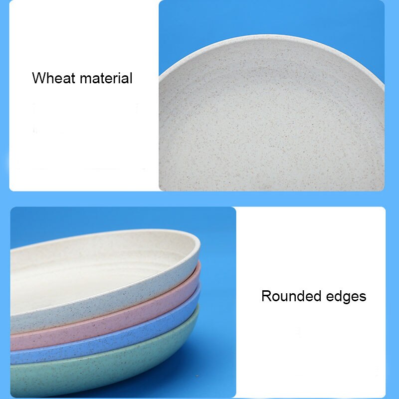 Juego de vajilla de Fibra de trigo no tóxica, cuenco para ensaladas, suministros de cocina, accesorios de cocina, 4 Uds.