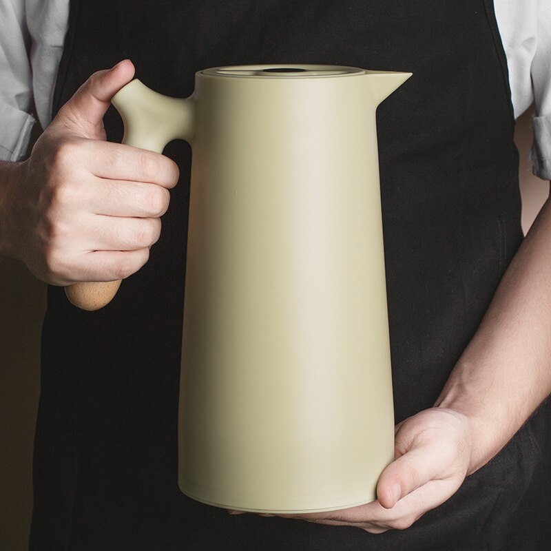 Nuovo Thermos per uso domestico in stile minimalista nordico Thermos per rivestimento in vetro forniture per cucina giapponese doppio Thermos da 1L caffettiera