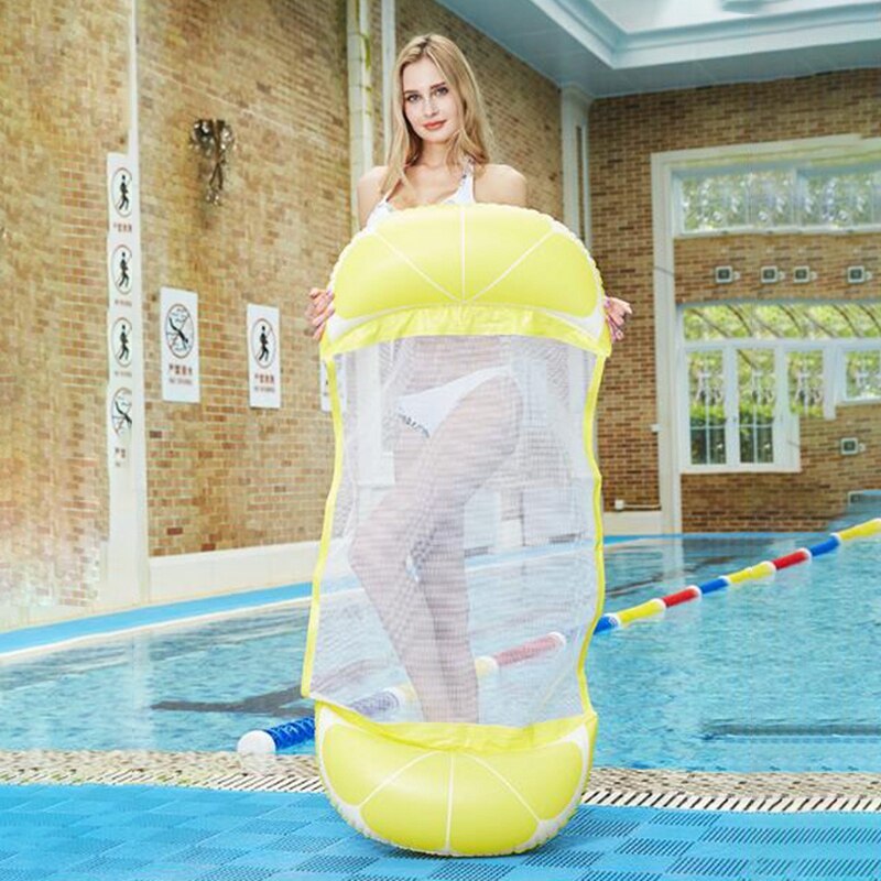 Opblaasbare Water Fruit Drijvende Bed Fauteuil Met Rugleuning Hangmat Volwassen Zwembad Float