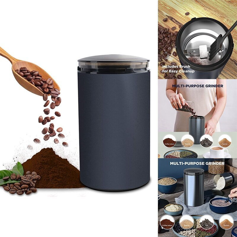 Electric Coffee Grinder, Spice Grinder With Stainless Steel Blade &amp; Bowl, One-Touch Control Coffee Bean Grinder