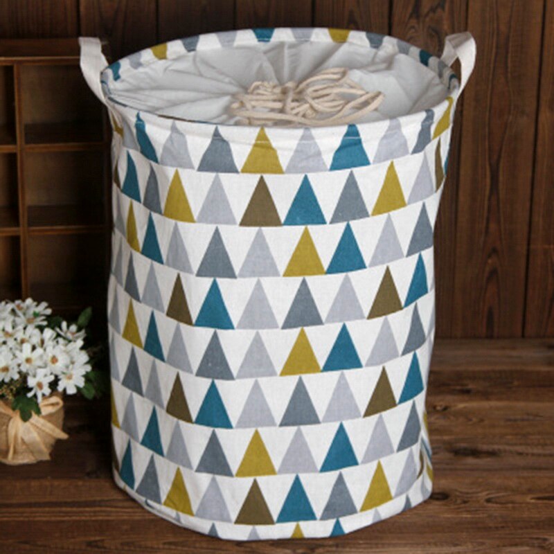 35cmx45cm Folding Drawstring Port Dirty Clothes Laundry Basket for Toy Clothing Storage Bucket Laundry Organizer: colorful 35x45cm