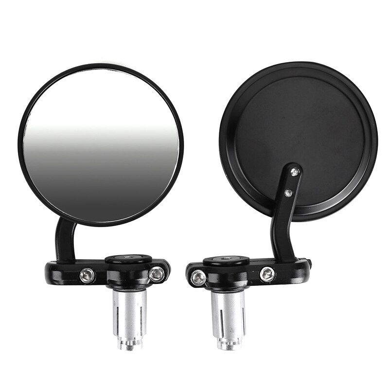 Pair of Motorcycle Motorbike Rear View Mirrors Rearview Side Mirrors for 7/8 Inch Handlebars (Black) A20