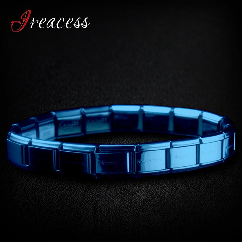 Stainless Steel Charm Bracelets For Women men Black Blue Gold Silver Jewelry body Bracelet & Bangle: Blue