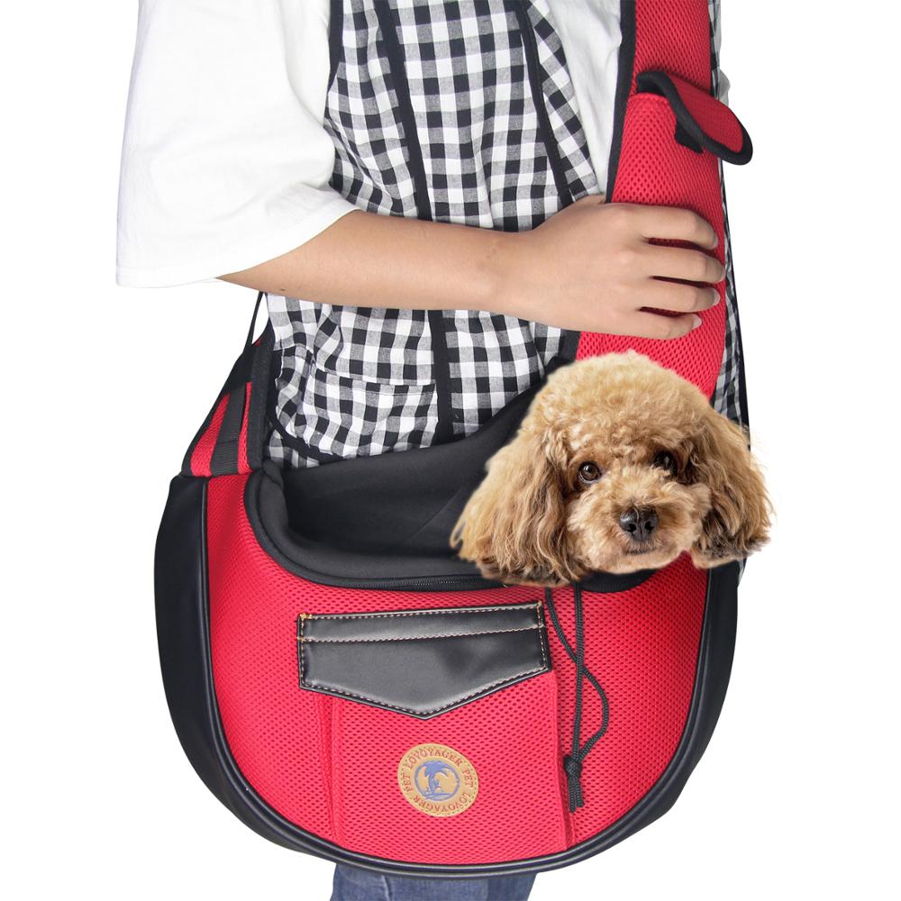 Opgraderet kæledyrsholder hundeslynge taske justerbar hvalp håndfri bærer åndbar rejsetaske egnet til lille hund / kat
