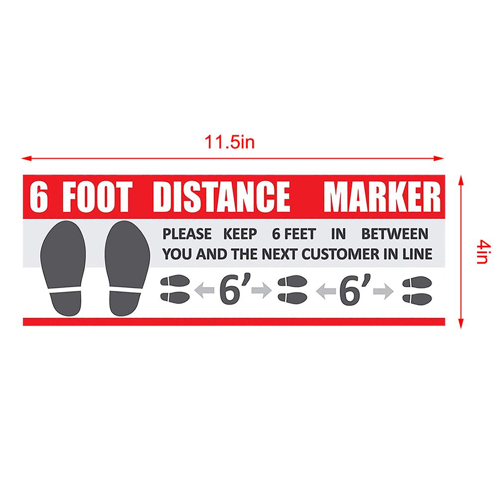 Social Distance Floor Sign Stand Here Keep 6ft in Between Distance Marker Floor Sticker Sign for Social Distance While in Line