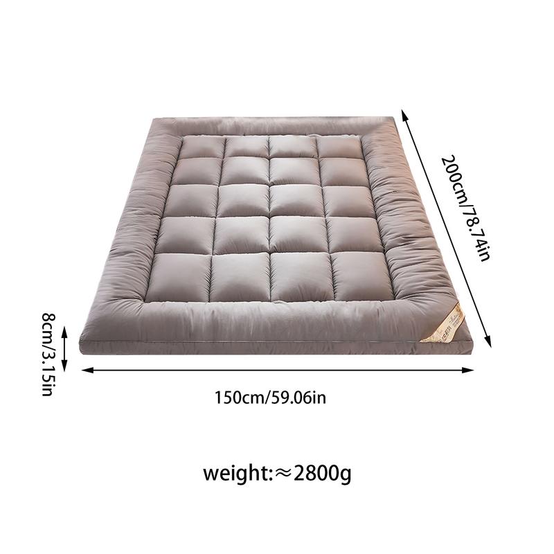 Matelas de tatami simple et double pour adultes, surmatelas doux et confortable, chambre à coucher, optique, 10cm, double, reine, king size