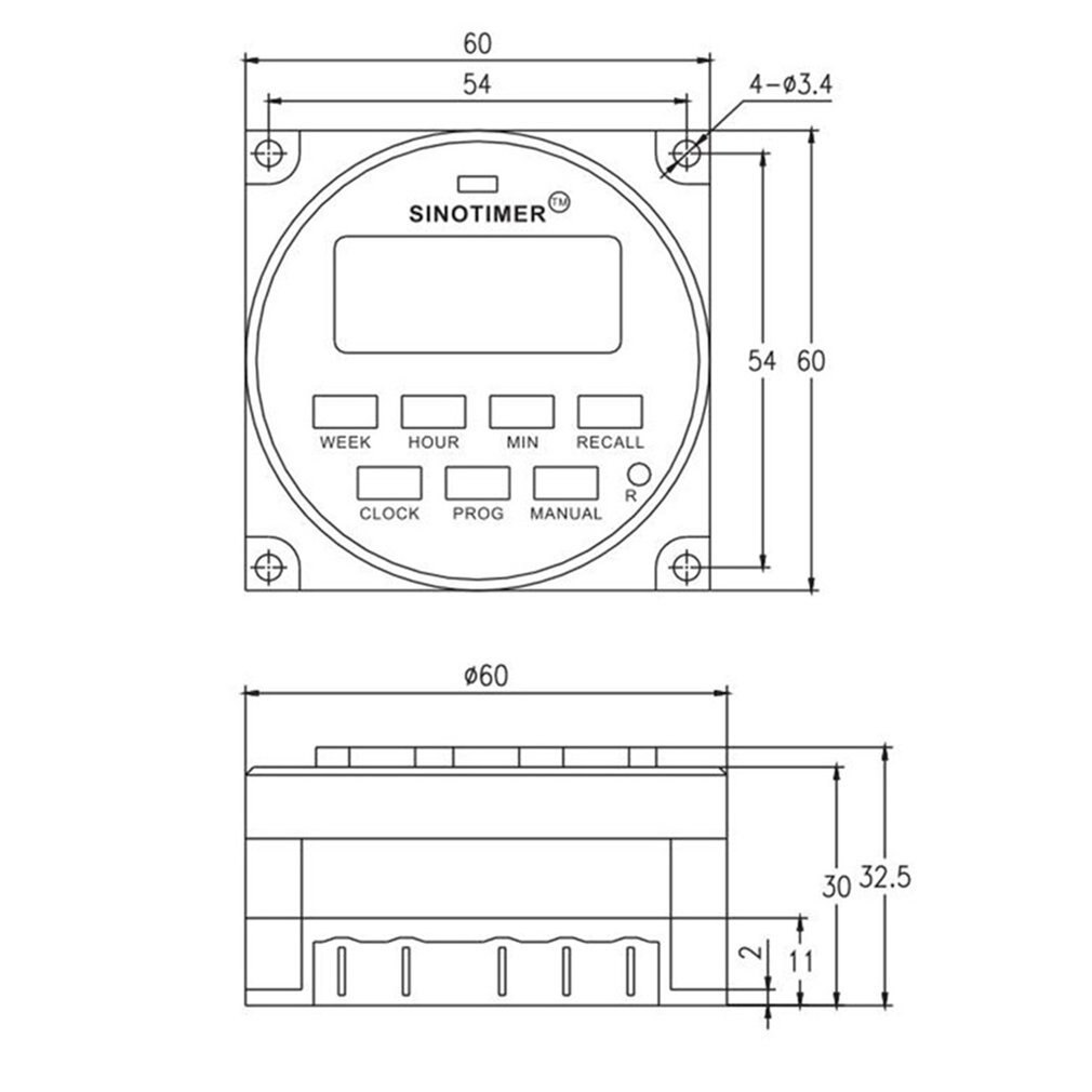 Sinotimer Ac 220V Wekelijkse 7 Dagen Programmeerbare Digitale Schakelklok Relais Timer Din Rail Mount Voor Elektrisch Apparaat