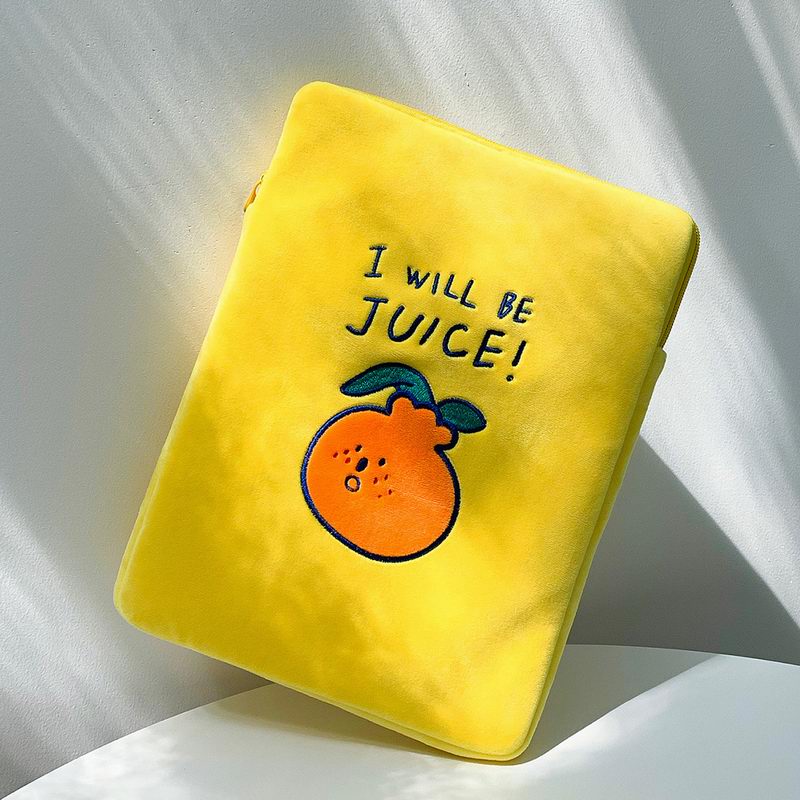Bentoy Milkjoy cute orange Handbag 10.5 11inch Mac ipad Case Holder Cute Korea iPad Bags Cotton Soft Travel Business