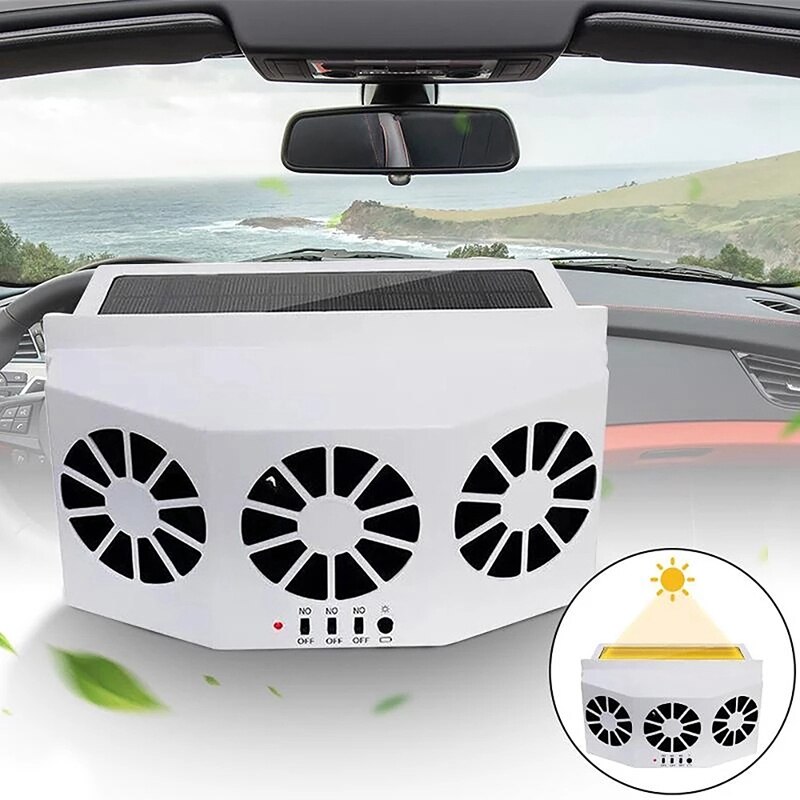 Car Air Vent Solar Exhaust Fan Windshield Ventilation Window System Solar Power for Camper RV Caravan Boats