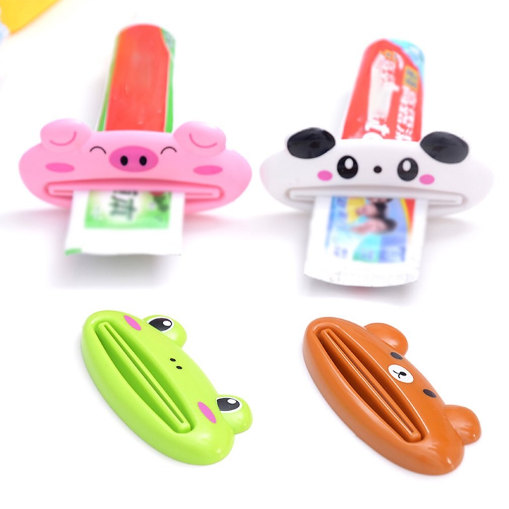 Animal Easy Toothpaste Dispenser Plastic Tooth Paste Tube Squeezer Useful Toothpaste Rolling Holder For Home Bathroom