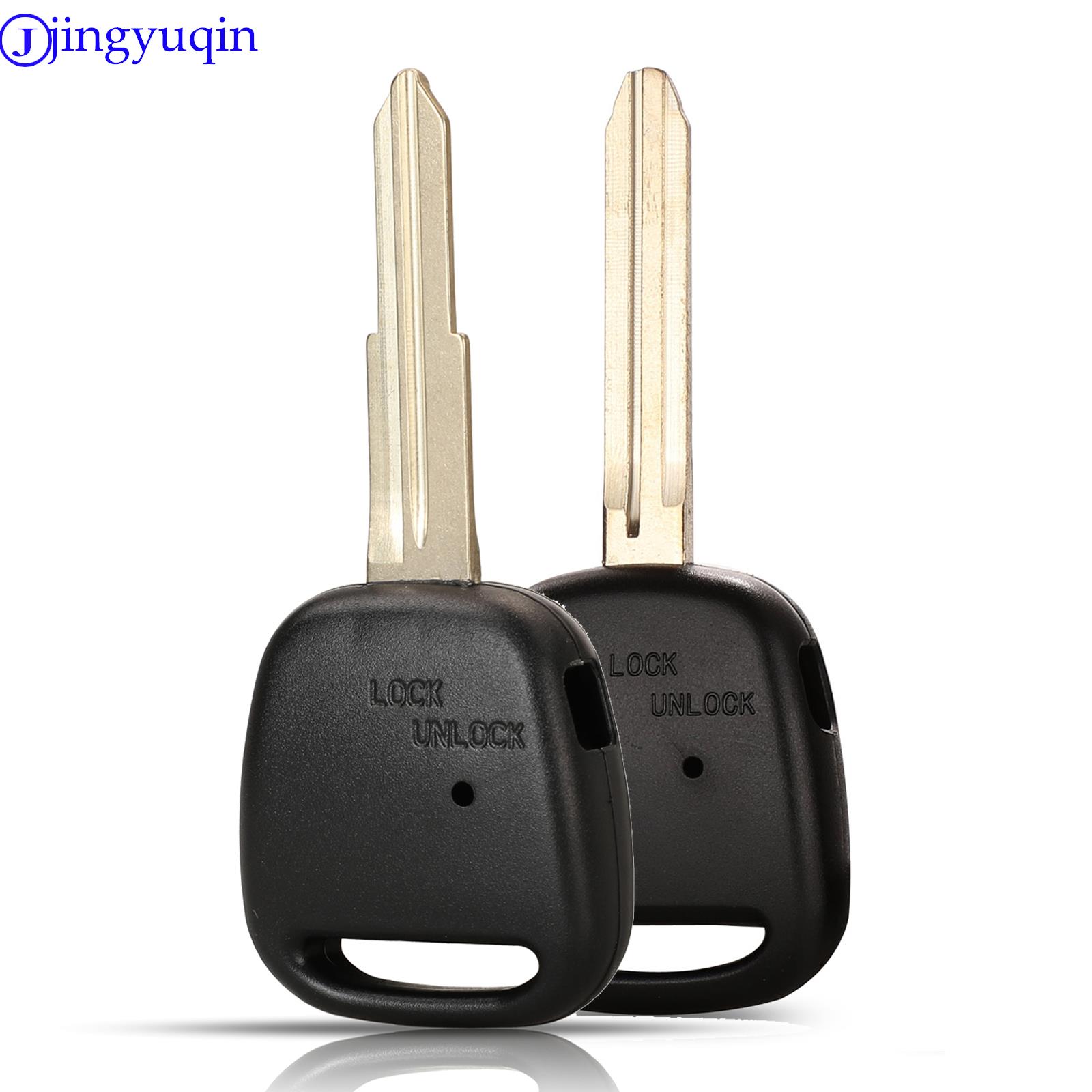 Jingyuqin 1/2 botones reemplazo Fob llave remota carcasa cubierta hoja para Toyota Carina Estima Harrier Previa Corolla Celica