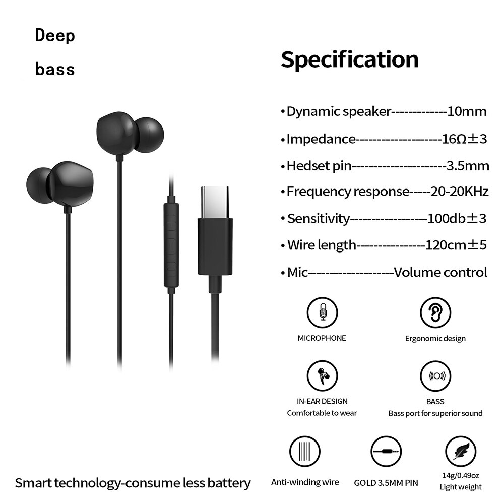 Headphone Control Volume Speaker headset W/Mic wired Earphone For Huawei Honor Xiaomi Samsung Galaxy iphone One plus Vivo oppo