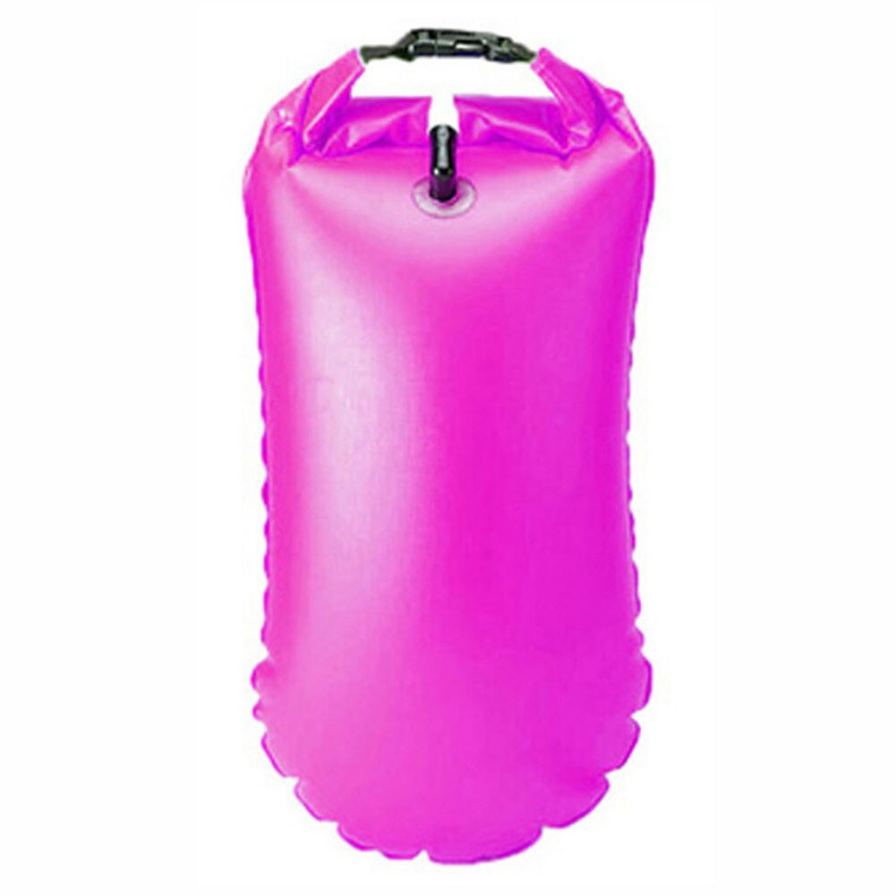 Oppustelig flotation opbevaring livreddende lomme tør vandtæt taske svømning livreddende sæt flydende gearsæk udendørs: Lyserød