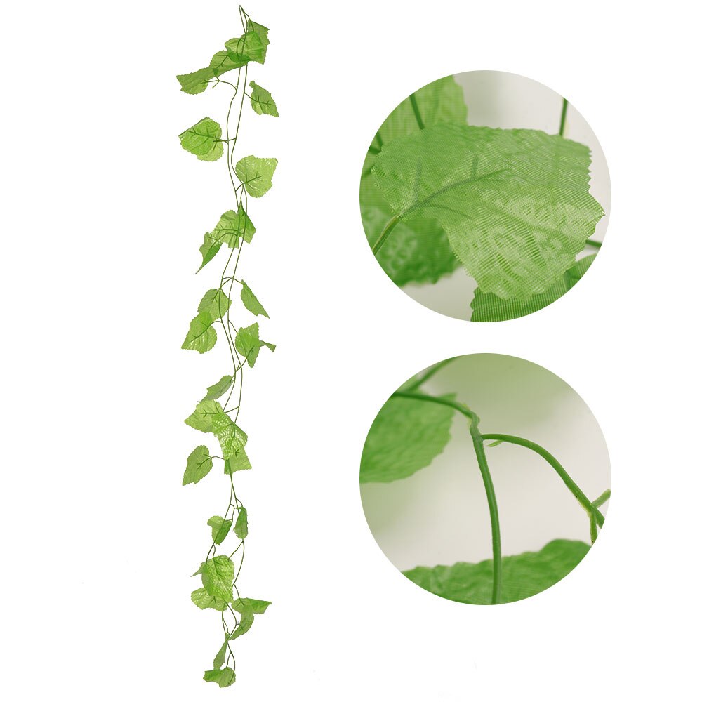 Artificial Grape Green Leaf Artificial Plants Creeper Wall Hanging Rattan String Party For Home Decor Artificial Plants