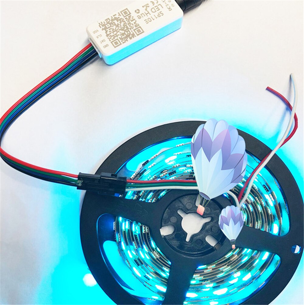 Dc5-24v sp110e bluetooth pixel lys controller fra smartphone app til  ws2812b sk6812 lpd 8806 dmx 512 1903 rgb/rgbw led strips