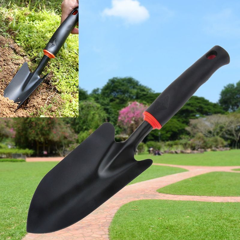 Portable Black Garden Weeder Shovel Spade Multipurpose Tough Carbon Steel Tool X4YE