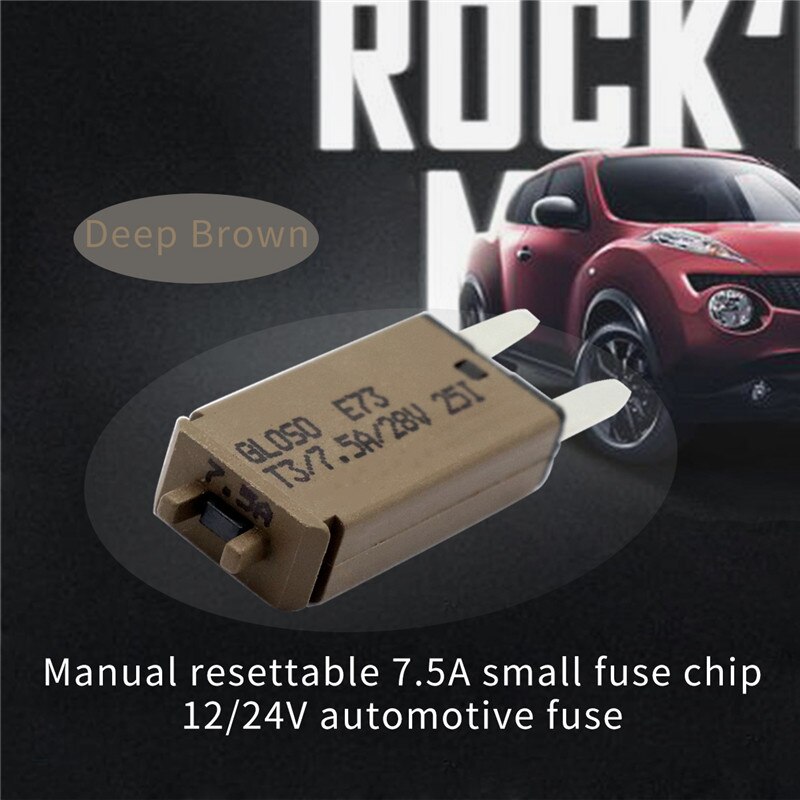 Zelfherstellende zekering 14 vdc 5a 7.5a 10a 15a 20a 25a 30a mini atm disyuntor smeltbare auto reajuste del carro del barco marina: Bruin
