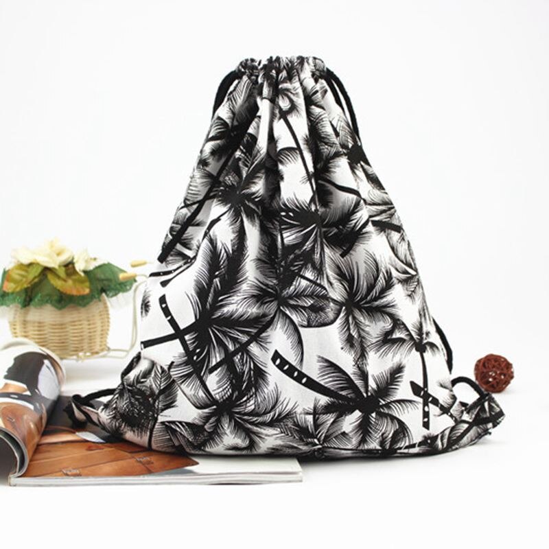 Impressão drawstring mochila sacos de ombro saco de ginásio