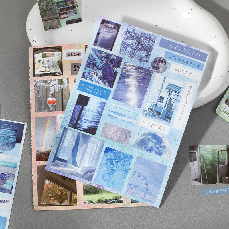 Mr. Paper 4Style 20 unids/bolsa película cortada libro de pegatinas manual DIY álbum de recortes marco de fotos sobre calendario decoración de tarjetas de felicitación