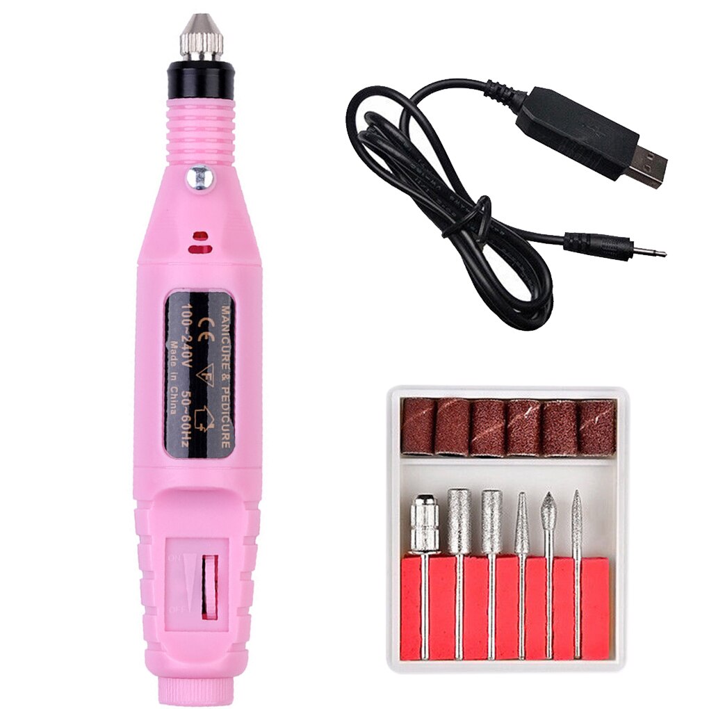 7 in 1 elektrisk manicure maskine pedicure neglebor sæt neglefil kunst værktøj negle maskine udstyr: Nr. .5