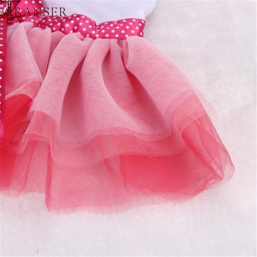 Transer Kus Me Lip Roze Hond Kleding Kant Ruche Hond Prinses Tutu Jurk Mouwloze Puppy Pet Kostuum 81220