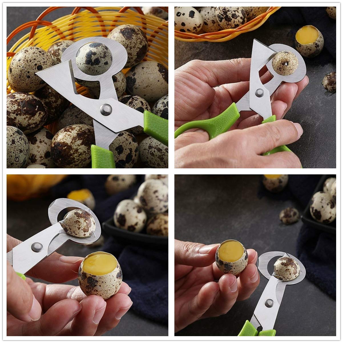 Kwarteleitje Schaar Metalen Cutter Shell Opener Roestvrijstalen Gekookt Ruwe Ei Scharen Keuken Gereedschap Accessoires Voor Vogel, Duif