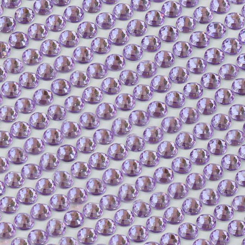 6mm Crystal Rhinestone Zelfklevende Stickers Mobiele Telefoon Auto Decor DIY Craft Decals Gems Craft Supplies Scrapbooking Stickers: Light Purple