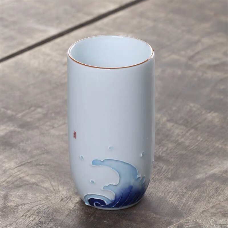 Japanse Handgeschilderde Keramische Grote Water Mok Porselein Theekopje Creatieve Huishoudelijke Handgemaakte Kung Fu Master Cup Kantoor Drinkware: D