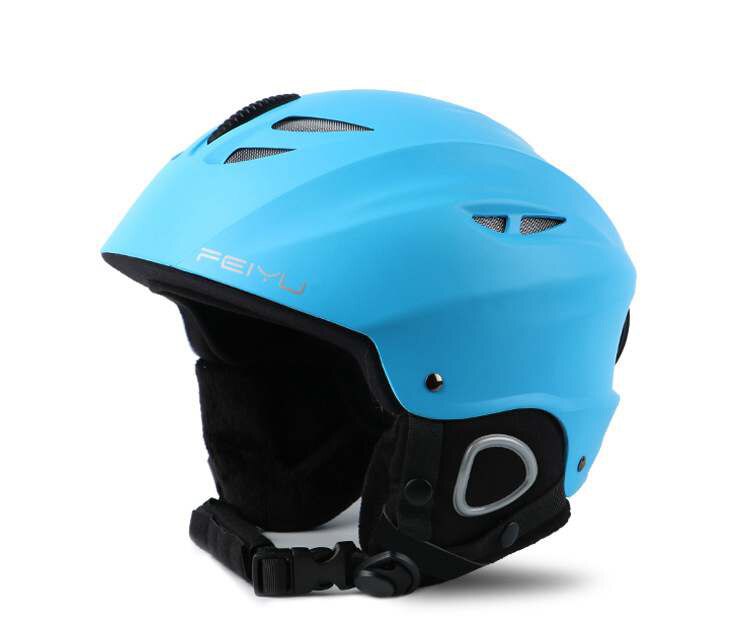 Außen Männer Frauen Skifahren Sicherheit Helm Winter Snowboard Skateboard Schutz Helme Integral- geformten Schneemobil Ski Helm: Himmel Blau / L
