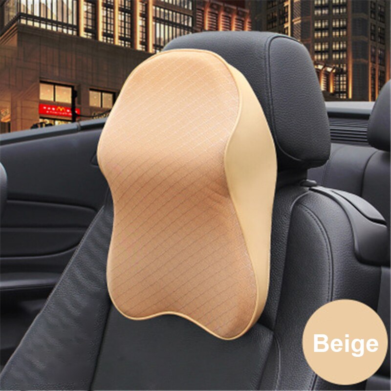 ! Mousse à mémoire de forme mignon siège de voiture appui-tête oreiller solide pour le cou reste taille dos soutien coussin ensemble oreillers voiture accessoires