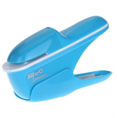 Stapleless Stapler Heavy Duty Environmental Protection Staple Free Stapler 7 Sheets Capacity Portable Office Stapler for Desktop: Blue