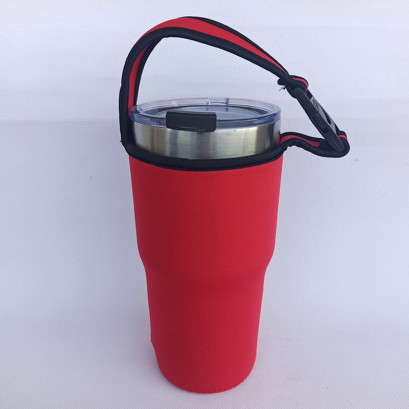 Insulated Bag Coffee Mug Cover Case Thermos Cup Pouch Portable Vacuum Cup Set Camping Accessorie For YETI 30oz Mugs: Red