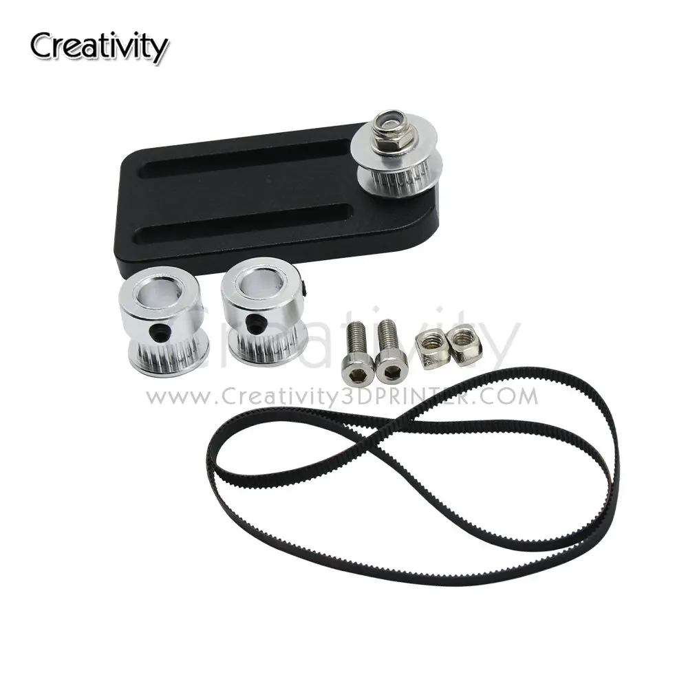 3D Printer Parts Upgrade Kits Ender-3/CR10 Dual Z Axis T8 Lead Screw Kits Bracket Aluminum Profile WIth Belt Pulley: Copper