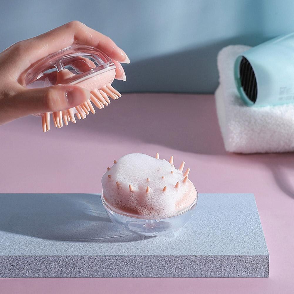 Silicone Head Body Scalp Massage Brush Silicone Shampoo Brush Hair Washing Comb Shower Brush Bath SPA Scalp Massager