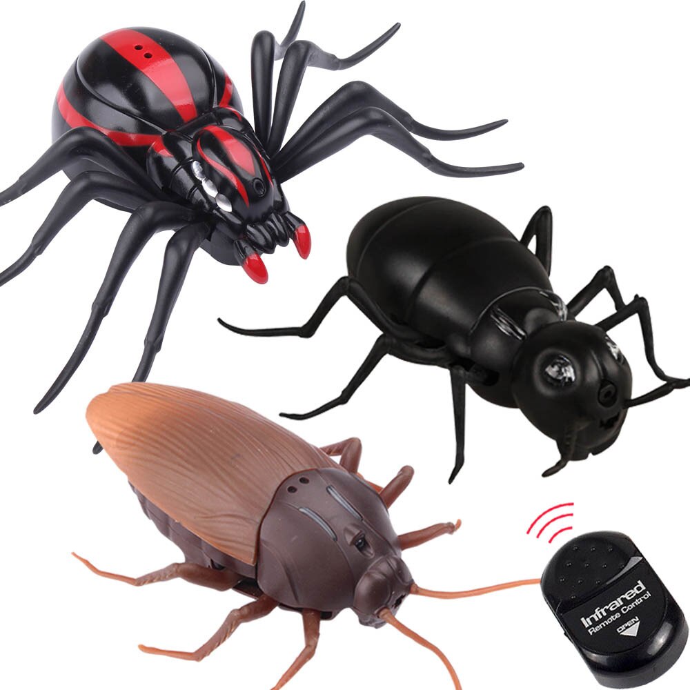 Juego de simulación de animales, cucarachas, arañas, hormigas, infrarrojos, Control remoto, insectos, niños y adultos, broma, Kit de juguete, de cumpleaños