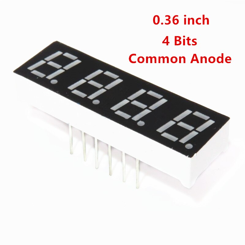 10Pcs 0.36 Inch Digital Tube LED Display 1Bit ~ 6Bit Display Common Anode/ Cathode 0.36" 7 Segment Red Led Display Board: 4 bit Red Anode