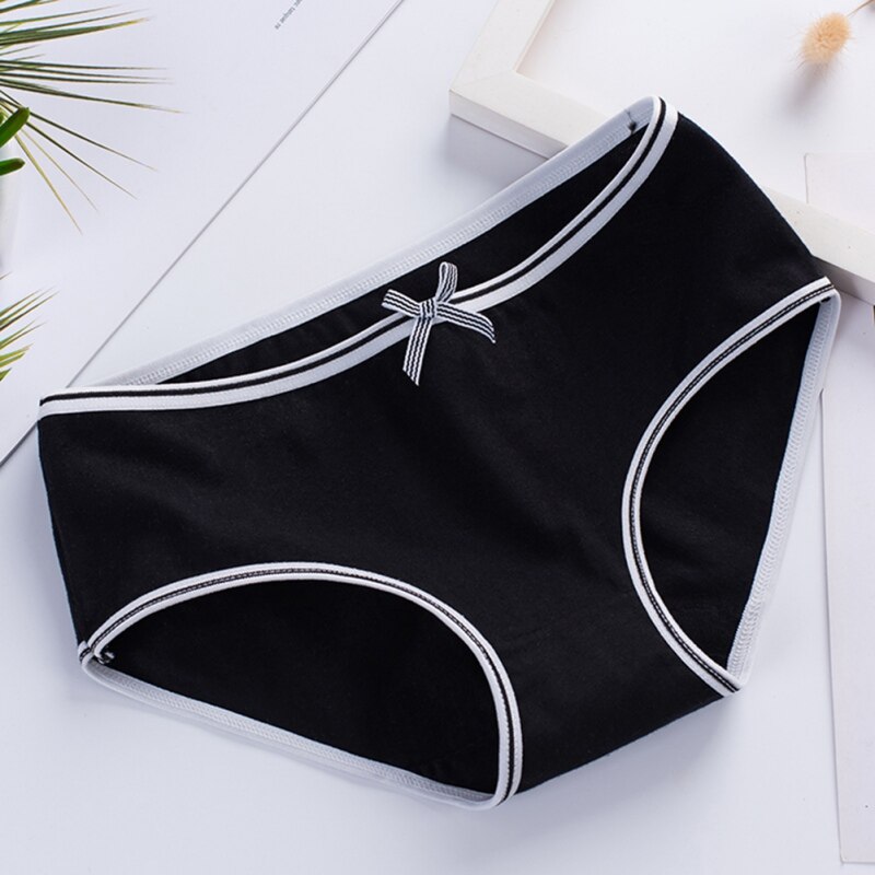 Mädchen Unterhose Japanischen Mädchen Süssigkeit Farbe Mitte-taille Einfarbig Baumwolle Schüler Damen Slip: b / 10T-14T