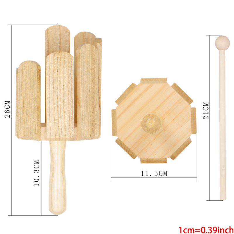 Instrumento musical juguete de percusión de madera para niños tubo Multi sonido de ocho tonos