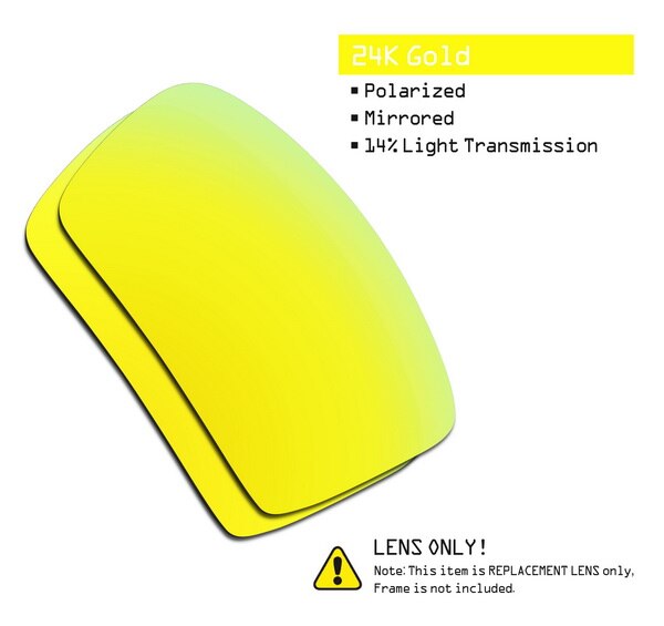 SmartVLT Polarized Replacement Lenses for Oakley Eyepatch 2 Sunglasses - Multiple Options: 24K Gold