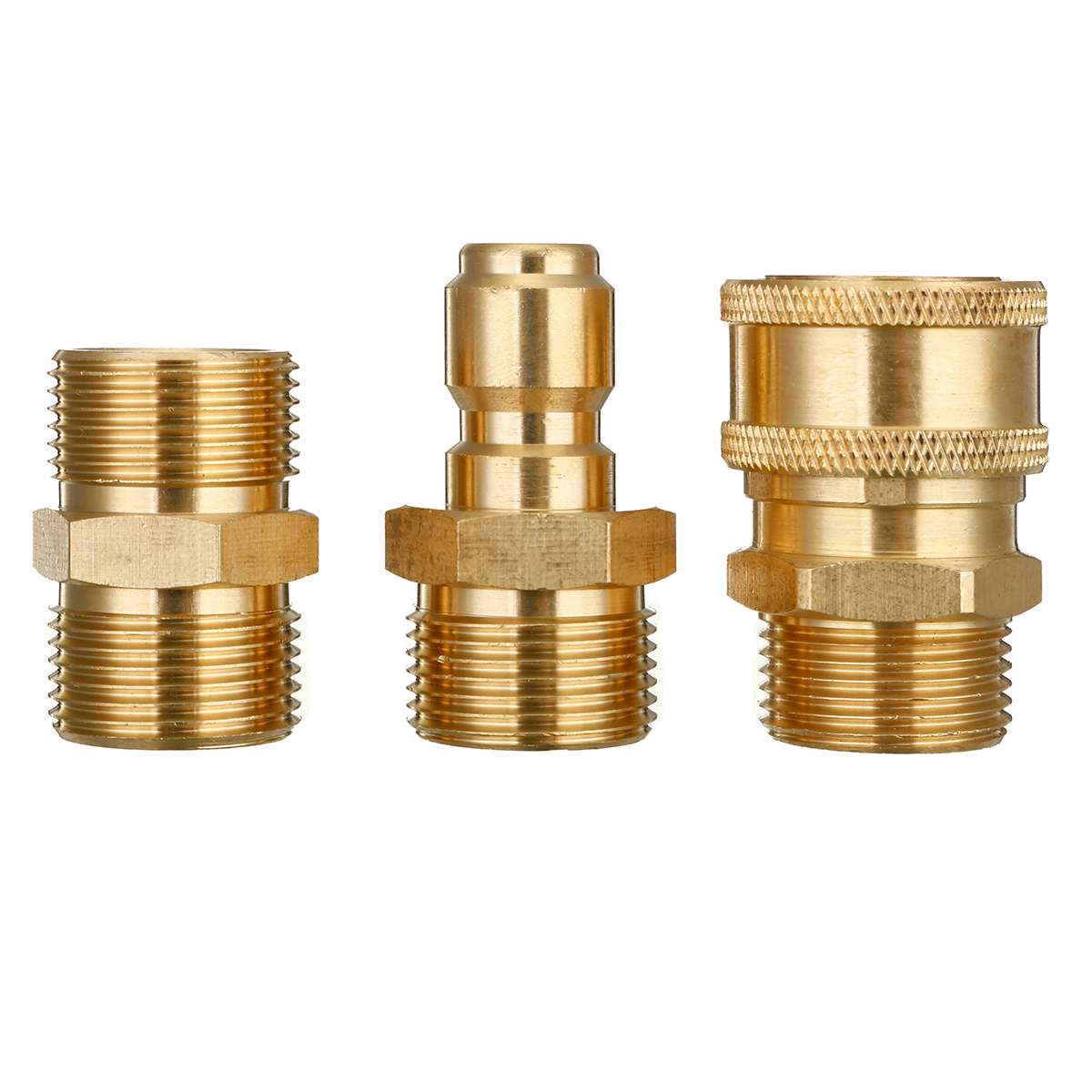22mm 3PCS M22 To 3/8 Quick Release Pressure Washer Hose Coupling fitting Connector Replacement Garden Tool