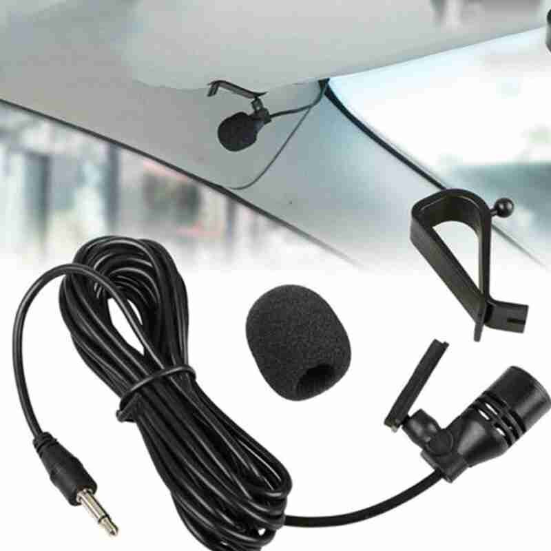 Car audio microphone clip jack plug microphone stereo mini wired external microphone suitable for car DVD radio professionals