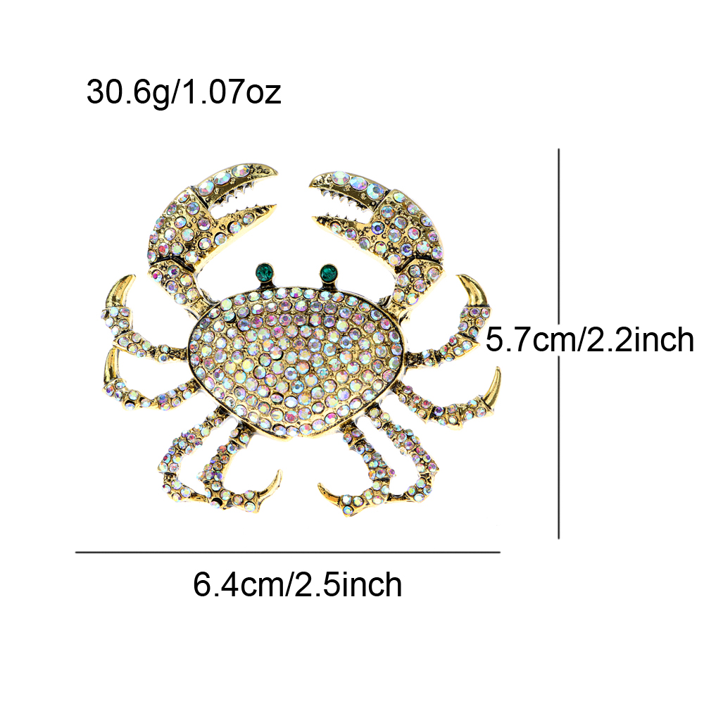 CINDY XIANG broche de cangrejo de Color AB blanco