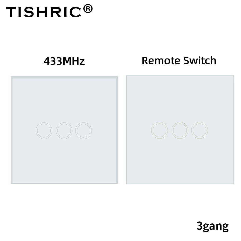 86 Type TISHRIC T433 RF 433mhz Panel Muur Remote Touch Control LED Licht werk met Sonoff T1/T2 /T3/TX/RF/4CH PRO R2 Smart Home: 3C Remote and switch