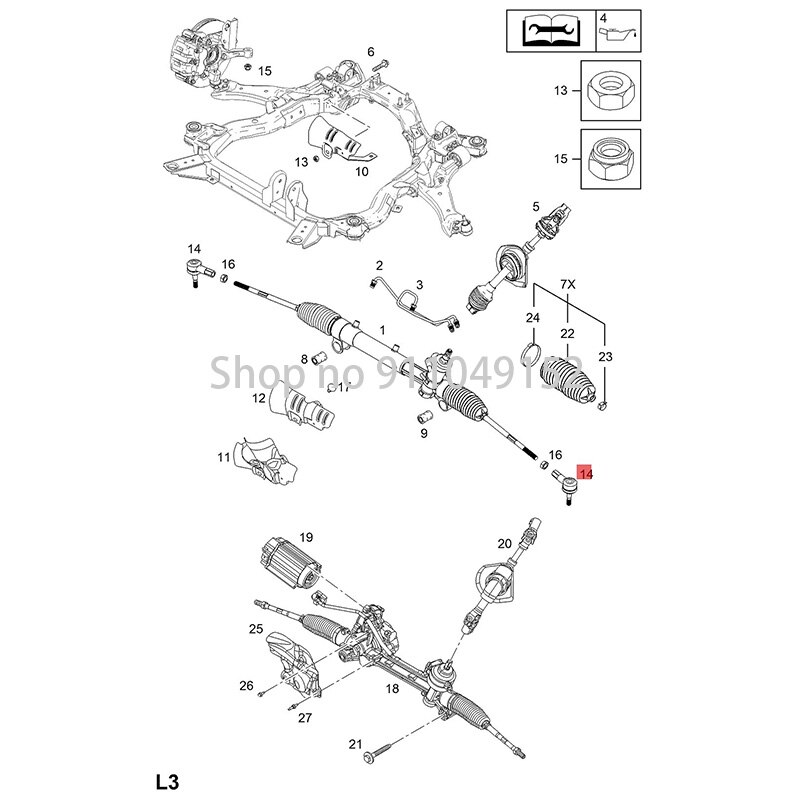 Auto Buitenste Bal Hoofd -ope Lch Evr Ole Tca Dil Lac Vau Xha Ll Stuurinrichting Staaf Steering Innerlijke En buitenste Bal Gewrichten