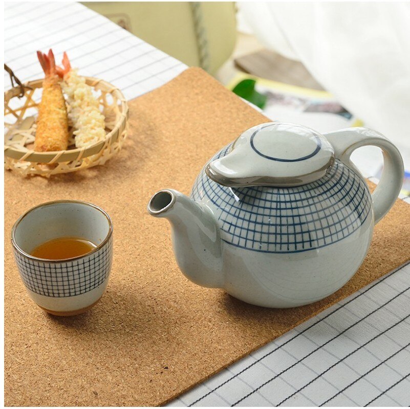 Ceramic soup cup coarse pottery hand painted lattice pattern teacup originality Coffee cup wine cups