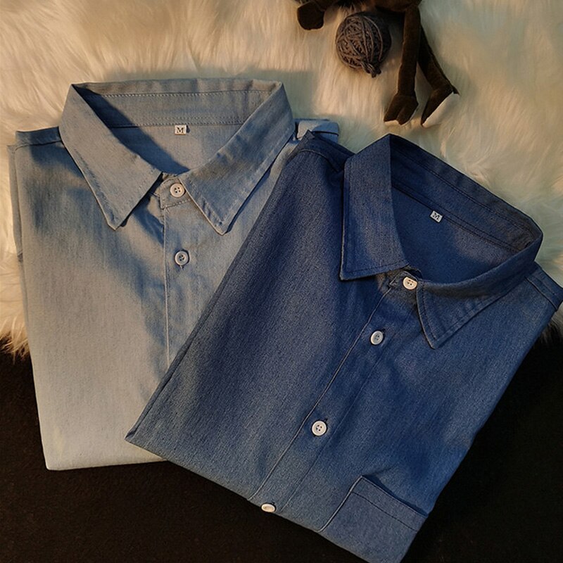 Chemise en Jean bleu pour hommes, vêtements de , nouvelle 2022