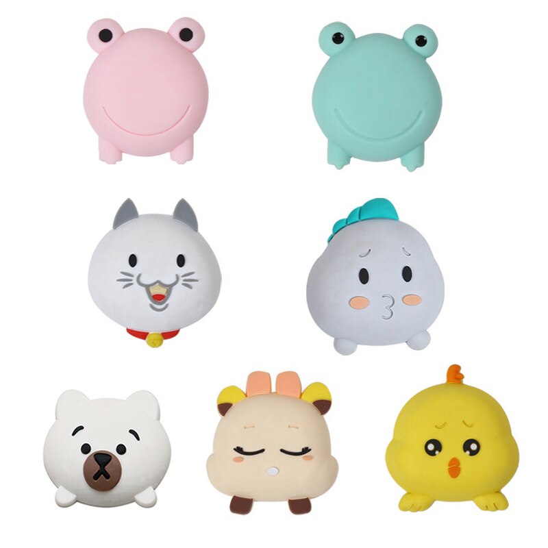 4 sztuk/zestaw samoprzylepne ściany wyciszenie naklejka na ścianę i drzwi silikonowa ochrona na zamek robić drzwi klocki pogrubienie Słodki kreskówka zwierząt zaszokować mata