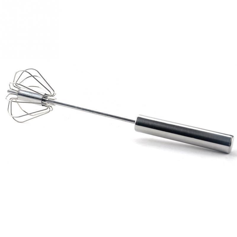 Ttlife roestvrijstalen eierkloppers semi-automatische roterende keukengadgets eierklopper roterende keukenaccessoires gereedschap: Default Title