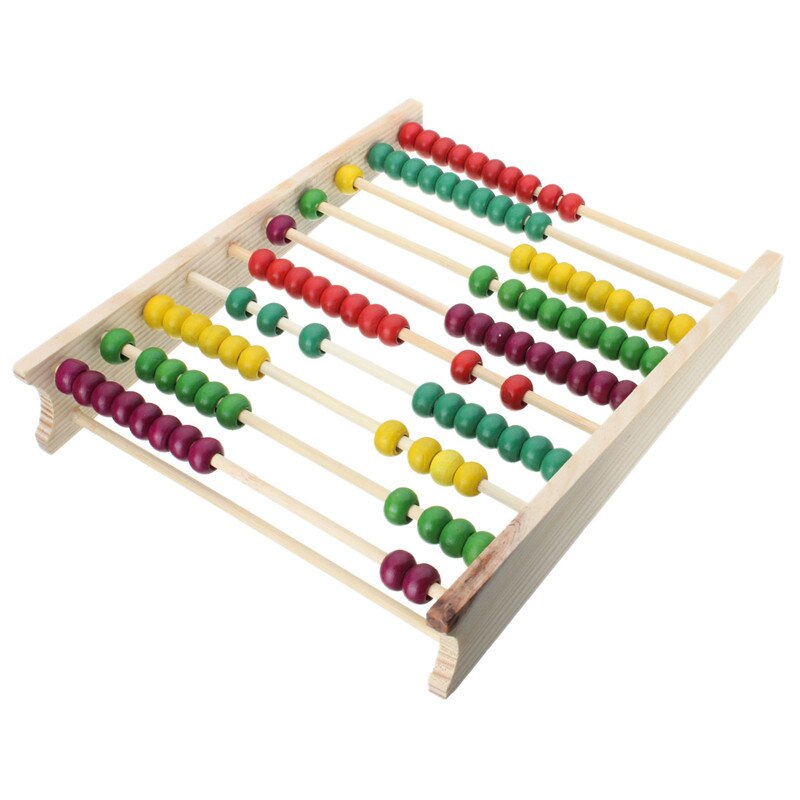 100 Kralen Houten Abacus Tellen Aantal Voorschoolse Kid Math Leren Onderwijs Speelgoed Tellen Kralen Wiskunde Leren Educatief Speelgoed