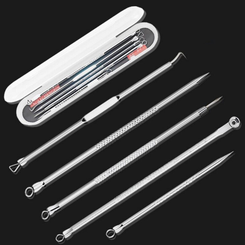 5pcs blackhead comedone acne pimple blemish extractor,vacuum blackhead remover,acne/blackhead extractor tool for face